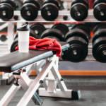 Personal sport stuff set  in fitness gym