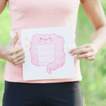 woman take intestine board