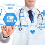 Cancer prevention and awareness concept, icons and words, medical doctor