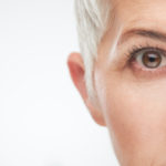 Close up of senir woman eye.