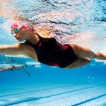 Woman swimming in a pool