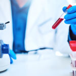 Closeup shot of a scientist analyzing samples in a laboratory