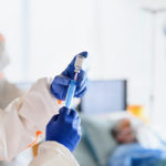 Looking after infected patients in hospital, coronavirus concept.