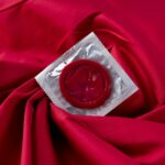 top-view-red-condom-sheet