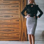 Business woman in fancy outfit