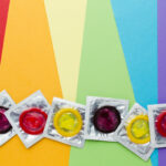 contraception-method-composition-rainbow-background-with-copy-space