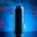 front-view-energy-drink-can-blue-drink-alcohol-darkness