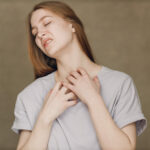Allergy dermatology scabies itches skin problem woman
