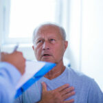 Patient consulting a doctor