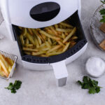 French fries cooked in air fryer.