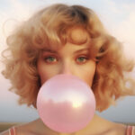 close-up-woman-with-bubble-gum