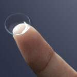 Smart contact lens on fingertip new tech