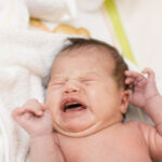 crying newborn baby girl